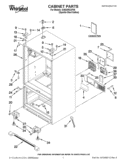 CABINET PARTS Diagram and Parts List for GI6SARXXF05  Whirlpool Refrigerator