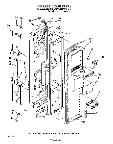 Freezer Door Diagram and Parts List for ED27DQZWN11  Whirlpool Refrigerator