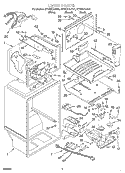 LINER Diagram and Parts List for GT22DKXJW01  Whirlpool Refrigerator