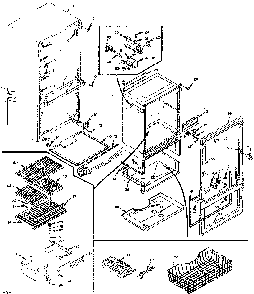 Refrigerator Cabinet Parts Diagram and Parts List for 106M13ESL-F  Kenmore Refrigerator