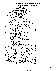 Compartment Separator Diagram and Parts List for ET18JKXRW2  Whirlpool Refrigerator