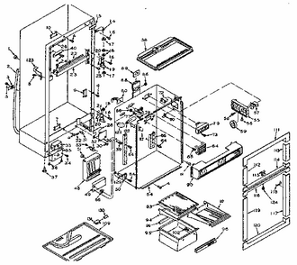Cabinet Parts Diagram and Parts List for 106T12EX  Kenmore Refrigerator