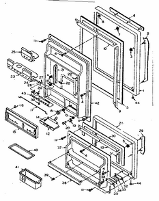 Door Parts Diagram and Parts List for 106T16GL  Kenmore Refrigerator