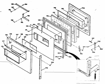 Upper Porcelain Door Diagram and Parts List for 8504277200  Kenmore Range