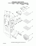 FREEZER LINER PARTS Diagram and Parts List for GD5DHAXVB05  Whirlpool Refrigerator
