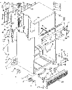 Cabinet Diagram and Parts List for ET20GKXSG01  Whirlpool Refrigerator
