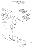 FREEZER LINER Diagram and Parts List for ED25TQXFW03  Whirlpool Refrigerator