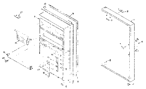 Refrigerator Door Parts Diagram and Parts List for 106N10AL  Kenmore Refrigerator