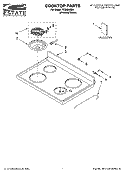 COOKTOP PARTS Diagram and Parts List for TES326RD4  Estate Range