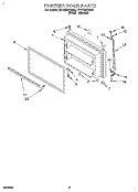 FREEZER DOOR Diagram and Parts List for ET18TMXDW03  Whirlpool Refrigerator