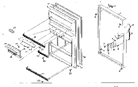 Refrigerator Door Parts Diagram and Parts List for 106R12CL1  Kenmore Refrigerator
