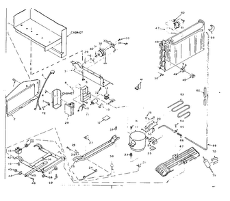 Refrigerator Unit Parts Diagram and Parts List for 106U18G  Kenmore Refrigerator