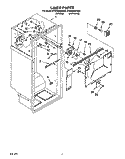 LINER Diagram and Parts List for ET22DMXAW02  Whirlpool Refrigerator