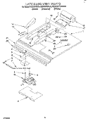 LATCH AND VENT Diagram and Parts List for KEBS277BWH0  KitchenAid Wall Oven