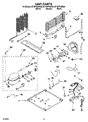 UNIT PARTS Diagram and Parts List for GT1SHTXMT00  Whirlpool Refrigerator