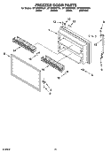 FREEZER DOOR PARTS Diagram and Parts List for GT1SHWXPT01  Whirlpool Refrigerator
