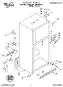 CABINET Diagram and Parts List for ET18NMXDW01  Whirlpool Refrigerator