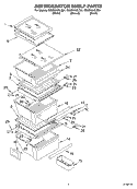 REFRIGERATOR SHELF Diagram and Parts List for GD25SHAXLT01  Whirlpool Refrigerator