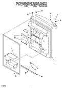 REFRIGERATOR DOOR PARTS Diagram and Parts List for GR2FHMXPB02  Whirlpool Refrigerator