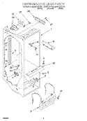 REFRIGERATOR LINER Diagram and Parts List for GD25DQXFB01  Whirlpool Refrigerator