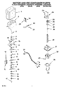 MOTOR AND ICE CONTAINER PARTS Diagram and Parts List for GC5THEXNB01  Whirlpool Refrigerator
