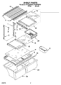 SHELF PARTS, OPTIONAL PARTS Diagram and Parts List for ET1FTEXMT03  Whirlpool Refrigerator