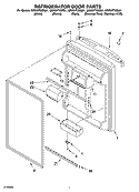 REFRIGERATOR DOOR PARTS Diagram and Parts List for GR2SHTXMB01  Whirlpool Refrigerator