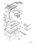SHELF Diagram and Parts List for ET18TKXDN05  Whirlpool Refrigerator