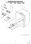 REFRIGERATOR LINER PARTS Diagram and Parts List for GB2SHDXTQ11  Whirlpool Refrigerator