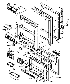 Door Parts Diagram and Parts List for 106W14GL  Kenmore Refrigerator