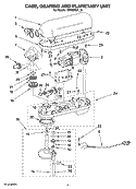 CASE, GEARING AND PLANETARY UNIT Diagram and Parts List for  KitchenAid Mixer