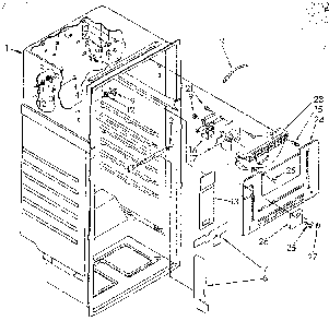 Liner Diagram and Parts List for 1068694610 SKR401W0 Kenmore Refrigerator