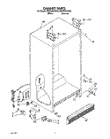 CABINET Diagram and Parts List for ED27DQXAW03  Whirlpool Refrigerator