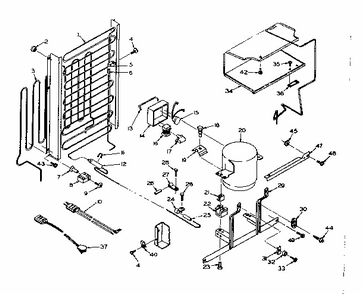 Unit Parts Diagram and Parts List for 106T11AX  Kenmore Refrigerator