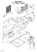UNIT Diagram and Parts List for ET1RHMXKQ00  Whirlpool Refrigerator