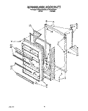 REFRIGERATOR DOOR, LIT/OPTIONAL Diagram and Parts List for ET20NKXWW01  Whirlpool Refrigerator