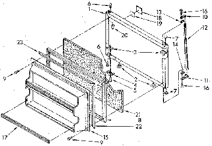 Freezer Door Diagram and Parts List for ET18NKXSN04  Whirlpool Refrigerator