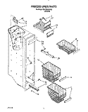 FREEZER LINER Diagram and Parts List for ED27DQXXN02  Whirlpool Refrigerator
