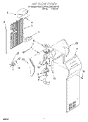 AIR FLOW Diagram and Parts List for ED25TQXFW03  Whirlpool Refrigerator