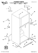 CABINET, LITERATURE Diagram and Parts List for ET1LFKXKT00  Whirlpool Refrigerator