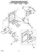 DISPENSER FRONT PARTS Diagram and Parts List for GD5SHAXMB00  Whirlpool Refrigerator