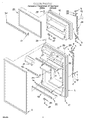 DOOR Diagram and Parts List for ET18GKXGW00  Whirlpool Refrigerator