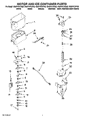 MOTOR AND ICE CONTAINER PARTS Diagram and Parts List for GS6NVEXSB00  Whirlpool Refrigerator