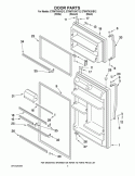 DOOR PARTS Diagram and Parts List for ET8WTKXKQ12  Whirlpool Refrigerator