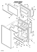 DOOR PARTS Diagram and Parts List for ET1MTEXMQ04  Whirlpool Refrigerator