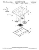 COOKTOP PARTS Diagram and Parts List for  KitchenAid Range