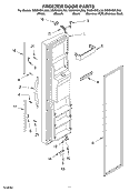 FREEZER DOOR Diagram and Parts List for GS2SHGXLS00  Whirlpool Refrigerator