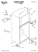 CABINET PARTS Diagram and Parts List for ET8WWKXKQ02  Whirlpool Refrigerator