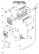 ICEMAKER PARTS Diagram and Parts List for ET4WSMYKQ04  Whirlpool Refrigerator