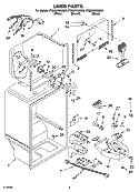 LINER PARTS Diagram and Parts List for ET8MHKXMQ03  Whirlpool Refrigerator